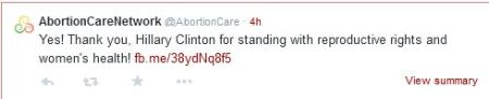 Abortion Care Network Hillary