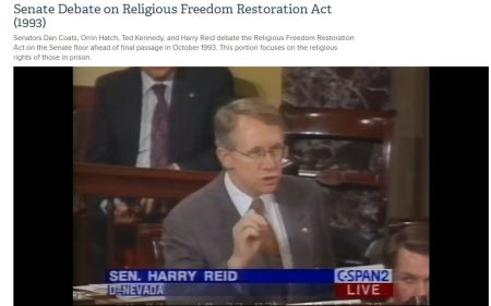 Harry Reid Religious Freedom restoration Act RFRA