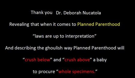 Dr Deborah Nucatola Thank you Planned Parenthood 2