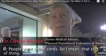 Carolyn Westoff spinal cords Planned Parenthood baby parts